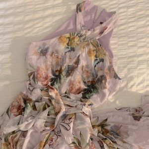 Alex Marie Lavender Floral ruffled dress
